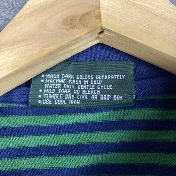 Masters Shirt Mens Large Blue Green Striped PGA Golf Polo Augusta Logo - Picture 14 of 16